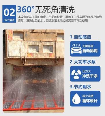 工地洗輪機洗車槽-平臺式-華軍機械